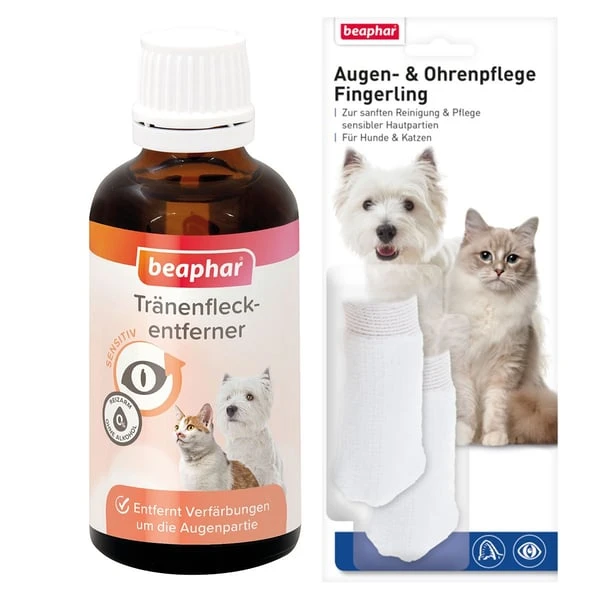 Beaphar Sensitiv Tränenfleckentferner 50ml + Fingerling GRATIS 1 Beaphar Sensitiv Tränenfleckentferner 50ml + Fingerling GRATIS