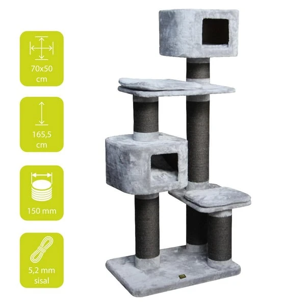 Ebi Kratzbaum Trend Rock Western Inn Grau 2 Ebi Kratzbaum Trend Rock Western Inn Grau – Bild 2