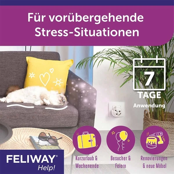 FELIWAY Help! Start-Set, Verdampfer + 1 Kartusche Für 7 Tage 2 FELIWAY Help! Start-Set, Verdampfer + 1 Kartusche Für 7 Tage – Bild 2