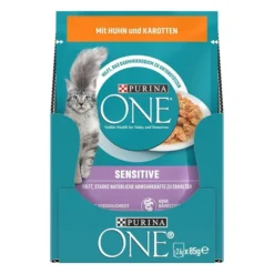 PURINA ONE SENSITIVE In Sauce Huhn 26x85g -Trixie Verkäufe purina one sensitive in sauce huhn 26x85g 10