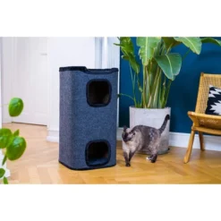 ZooRoyal Premium Kratztonne Jori 78cm Filz Anthrazit -Trixie Verkäufe zooroyal kratztonne jori 5