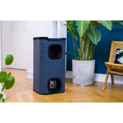 ZooRoyal Premium Kratztonne Jori 78cm Filz Anthrazit -Trixie Verkäufe zooroyal kratztonne jori 6