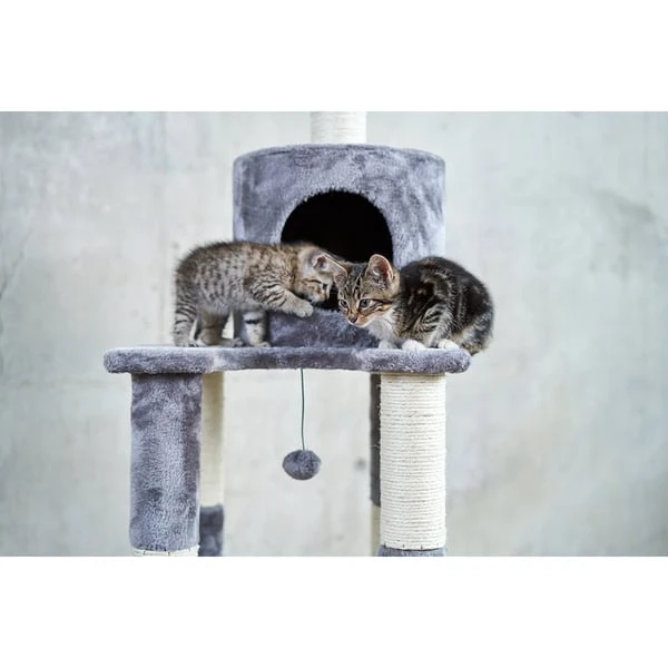 ZooRoyal Kratzbaum Mia 146cm Grau 3 ZooRoyal Kratzbaum Mia 146cm Grau – Bild 3