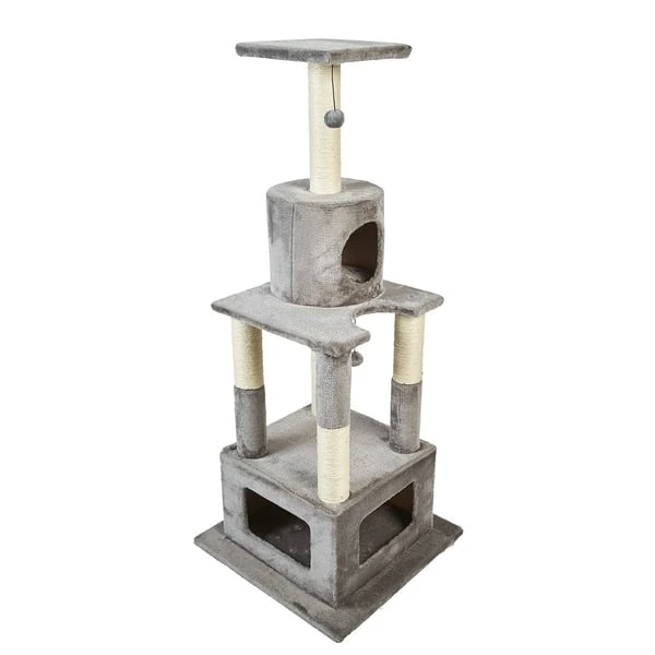 ZooRoyal Kratzbaum Mia 146cm Grau 7 ZooRoyal Kratzbaum Mia 146cm Grau – Bild 7