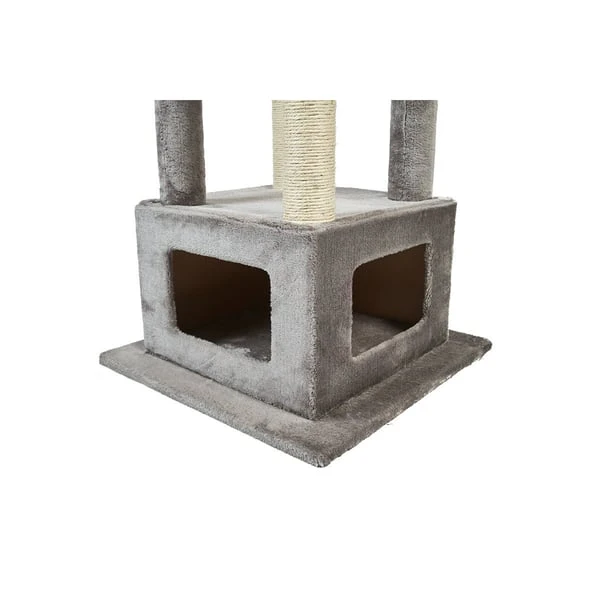 ZooRoyal Kratzbaum Mia 146cm Grau 8 ZooRoyal Kratzbaum Mia 146cm Grau – Bild 8