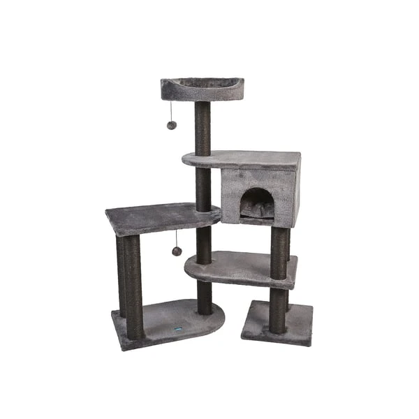 ZooRoyal Kratzbaum Mila 128 Cm Anthrazit 1 ZooRoyal Kratzbaum Mila 128 Cm Anthrazit